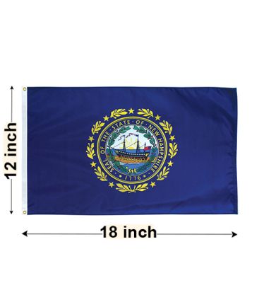 12"x18" New Hampshire Nylon Outdoor Flag